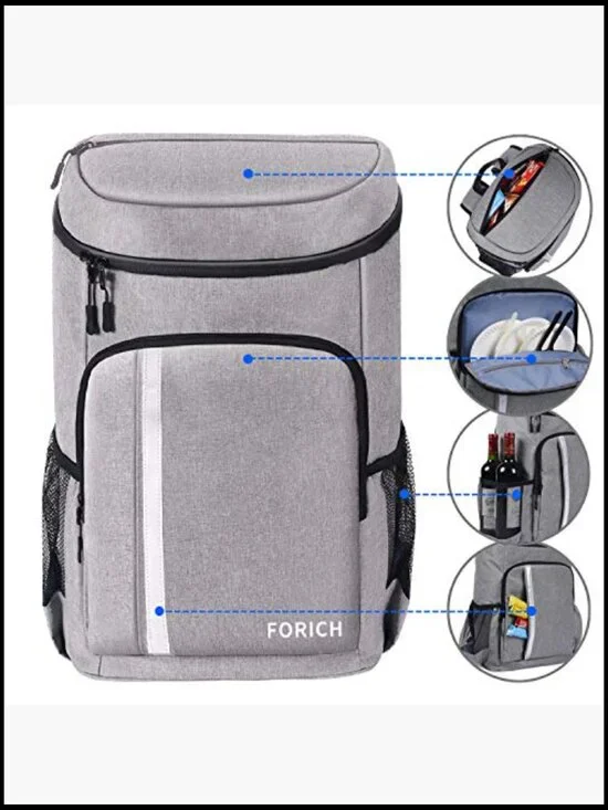 Insulated Backpack Cooler Leakproof Lightweight Soft Outdoor Picnic Camping - Picture 4 of 7